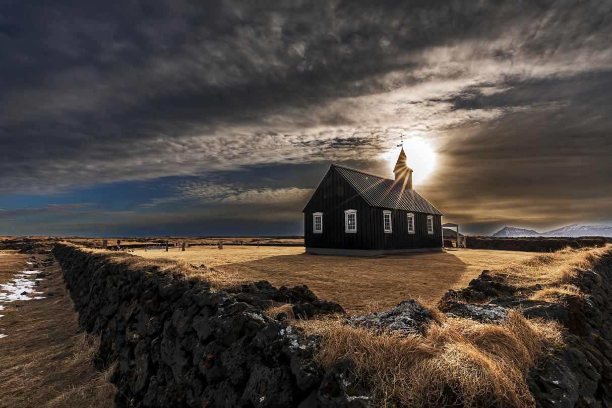 Búðakirkja Poster och Canvastavla