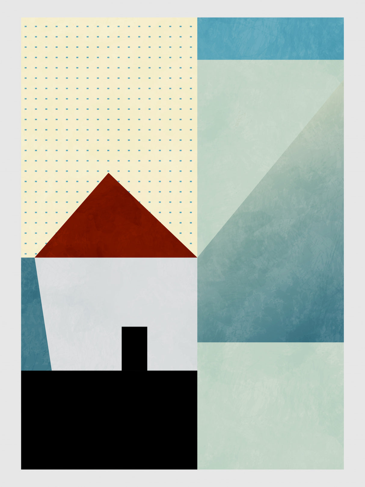 Spaces Bleu House Poster och Canvastavla