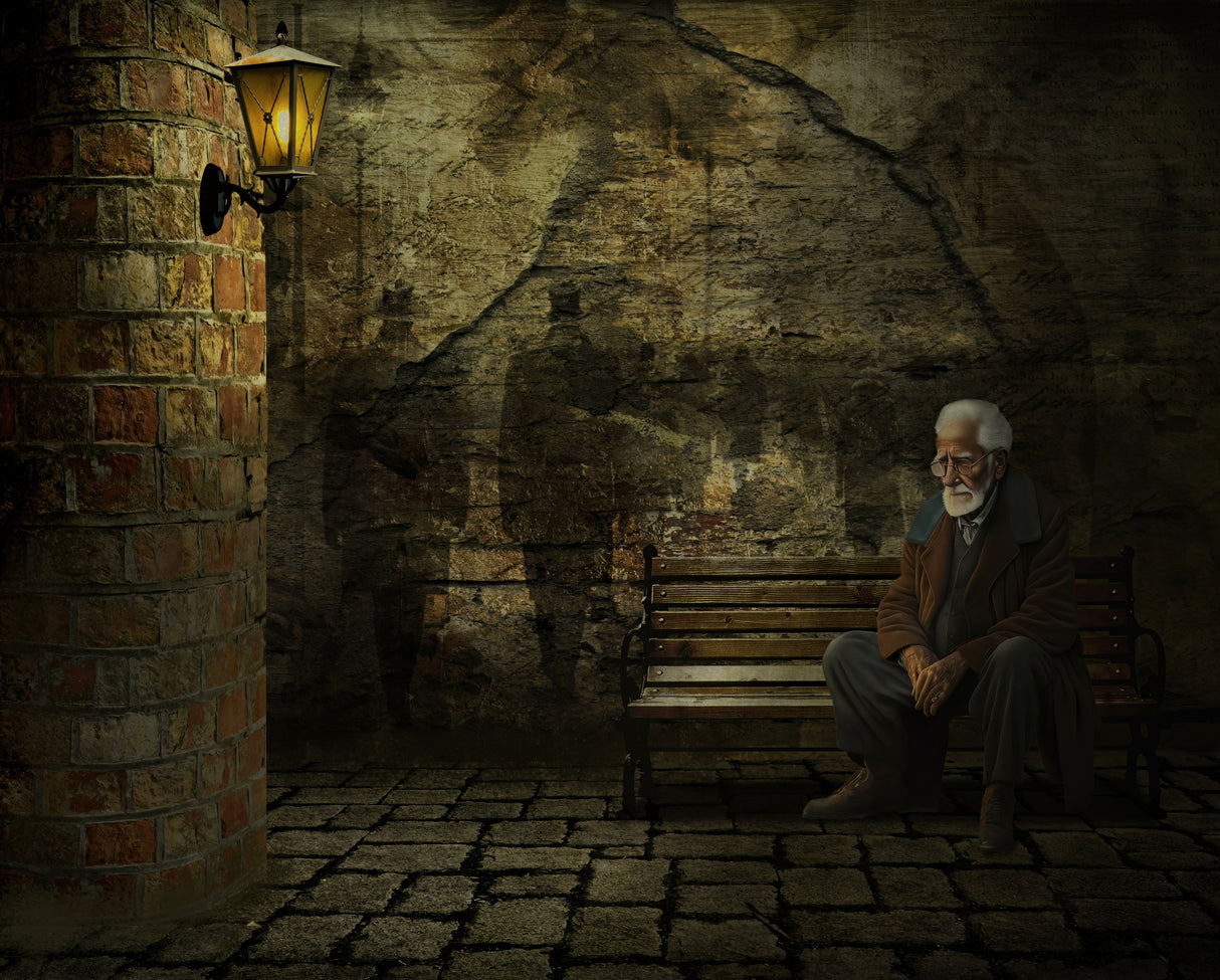 The Old Wall. Poster och Canvastavla