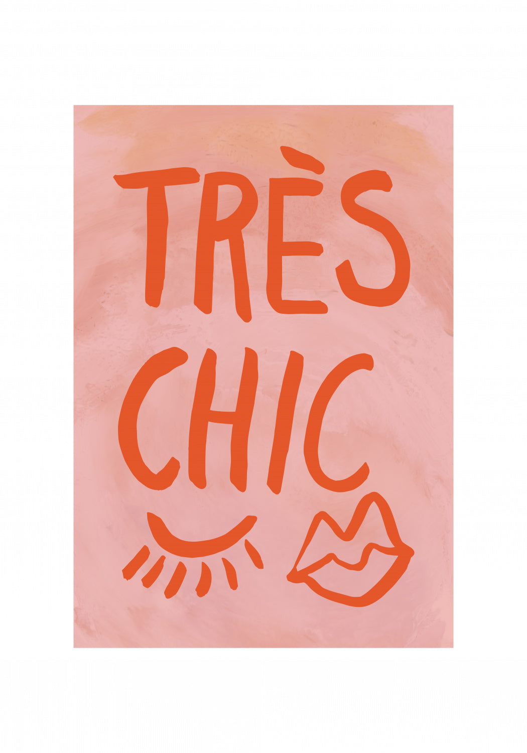 Très Chic Pink Frame Poster och Canvastavla