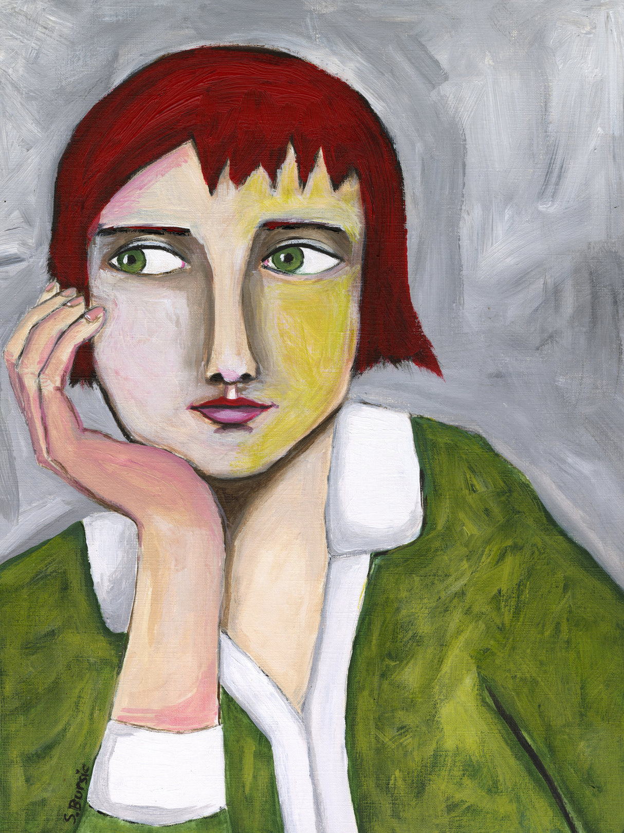 Thinking Lady Poster och Canvastavla