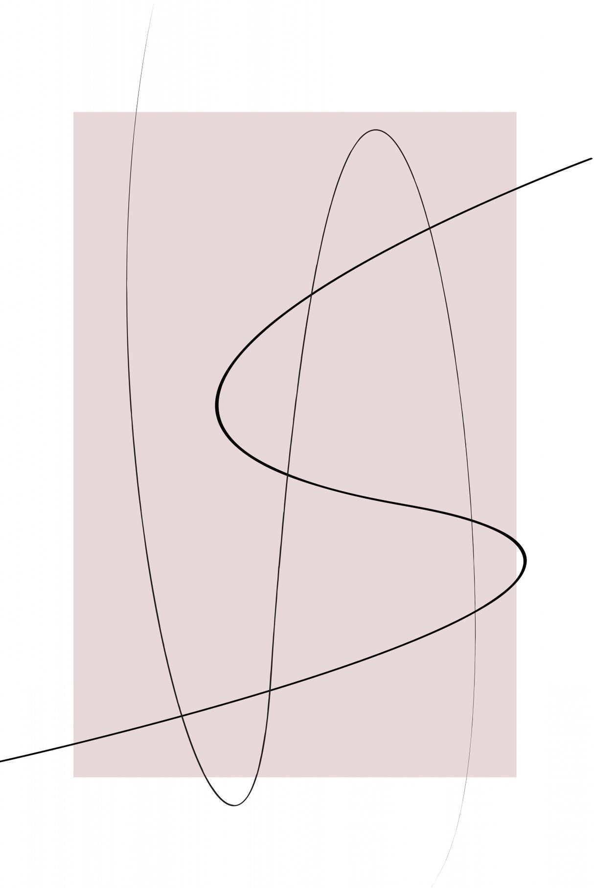 Blush Abstract Poster och Canvastavla