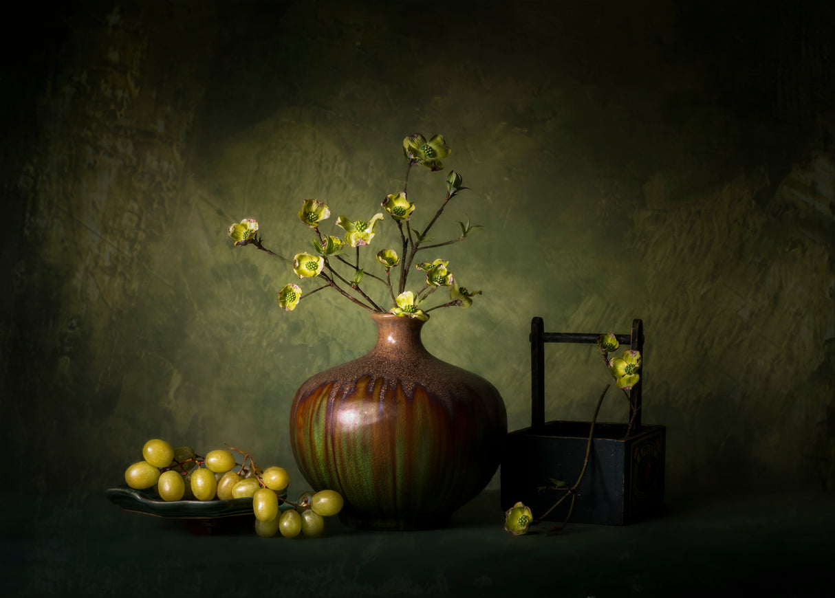 dogwood flower and green mood Poster och Canvastavla