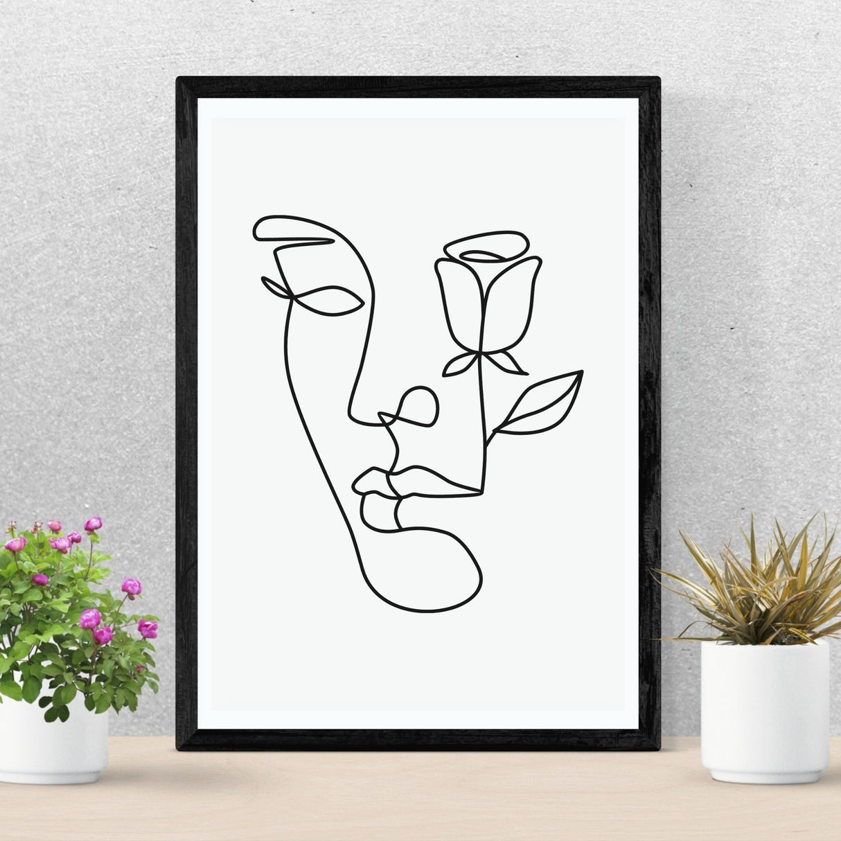 Line Art Grey poster