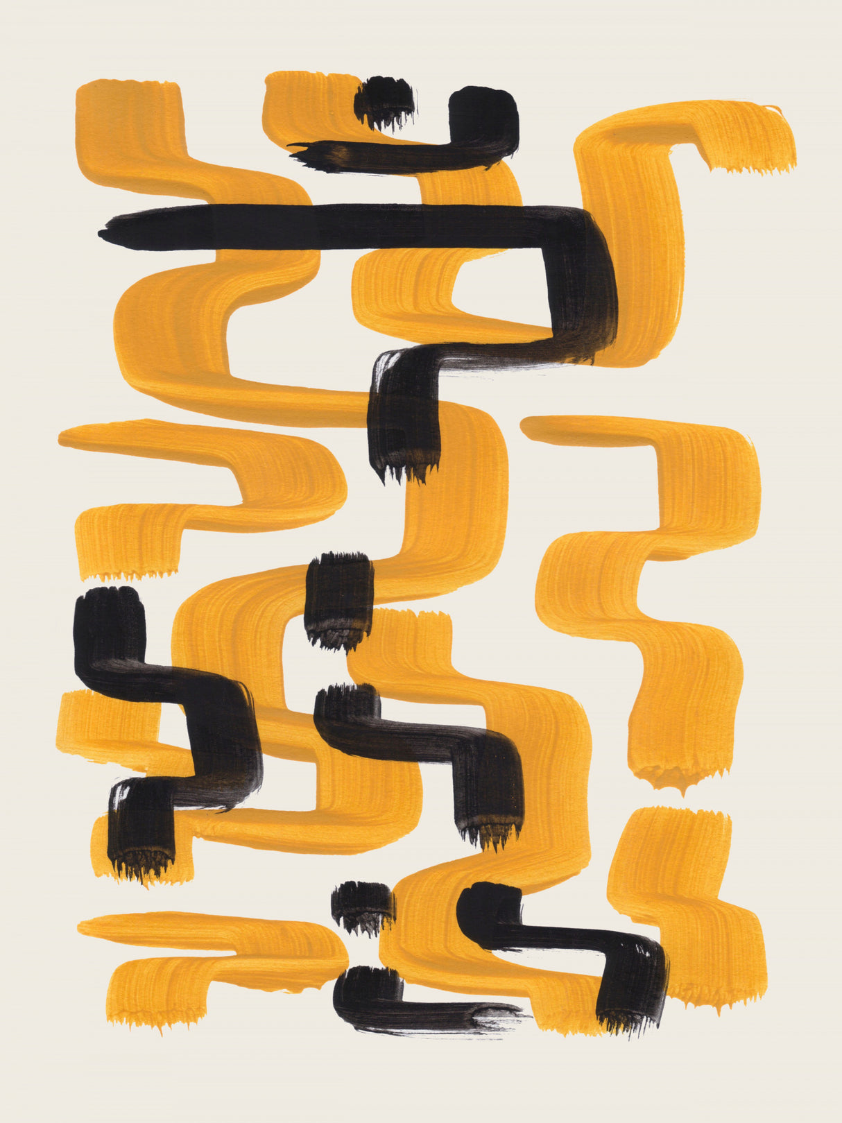 Mustard Wiggle Poster och Canvastavla