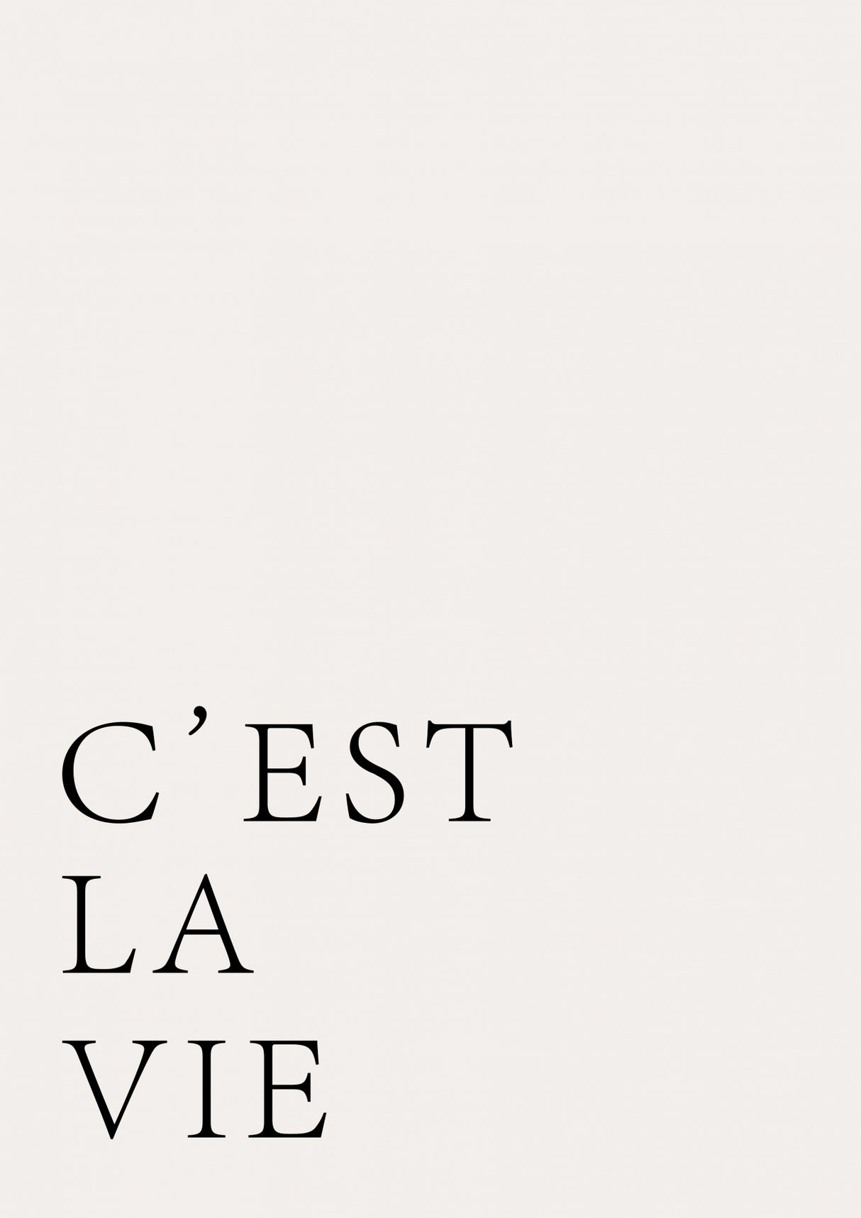 C'est La Vie Poster och Canvastavla