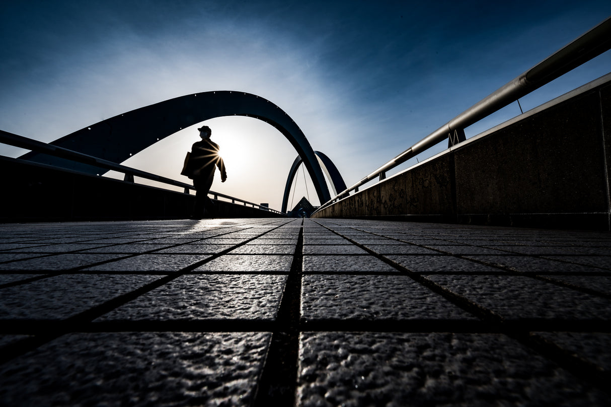 Lines and curves on the bridge Poster och Canvastavla