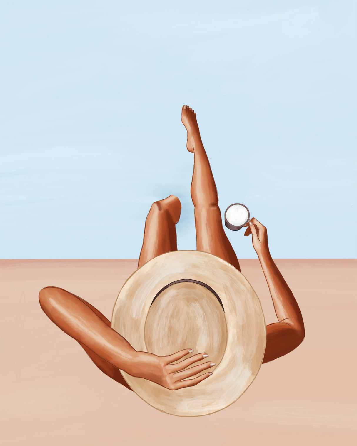 Poolside Girl Poster och Canvastavla