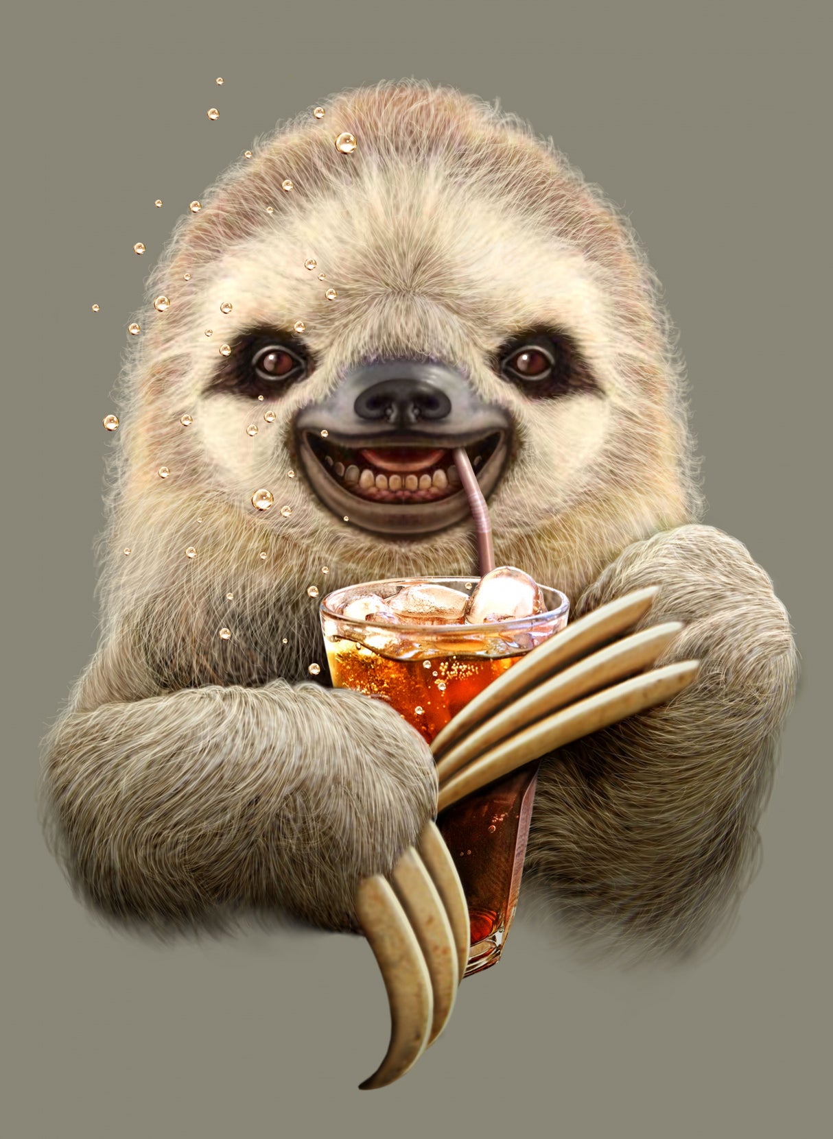 sloth and soft drink Poster och Canvastavla