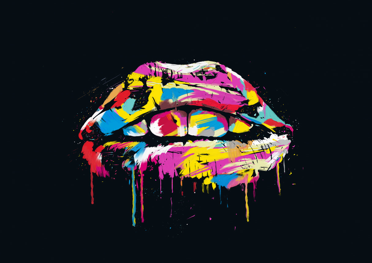 Colorful lips Poster och Canvastavla