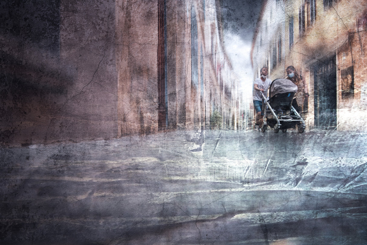 Walk on the alleys of Montepulciano Poster och Canvastavla