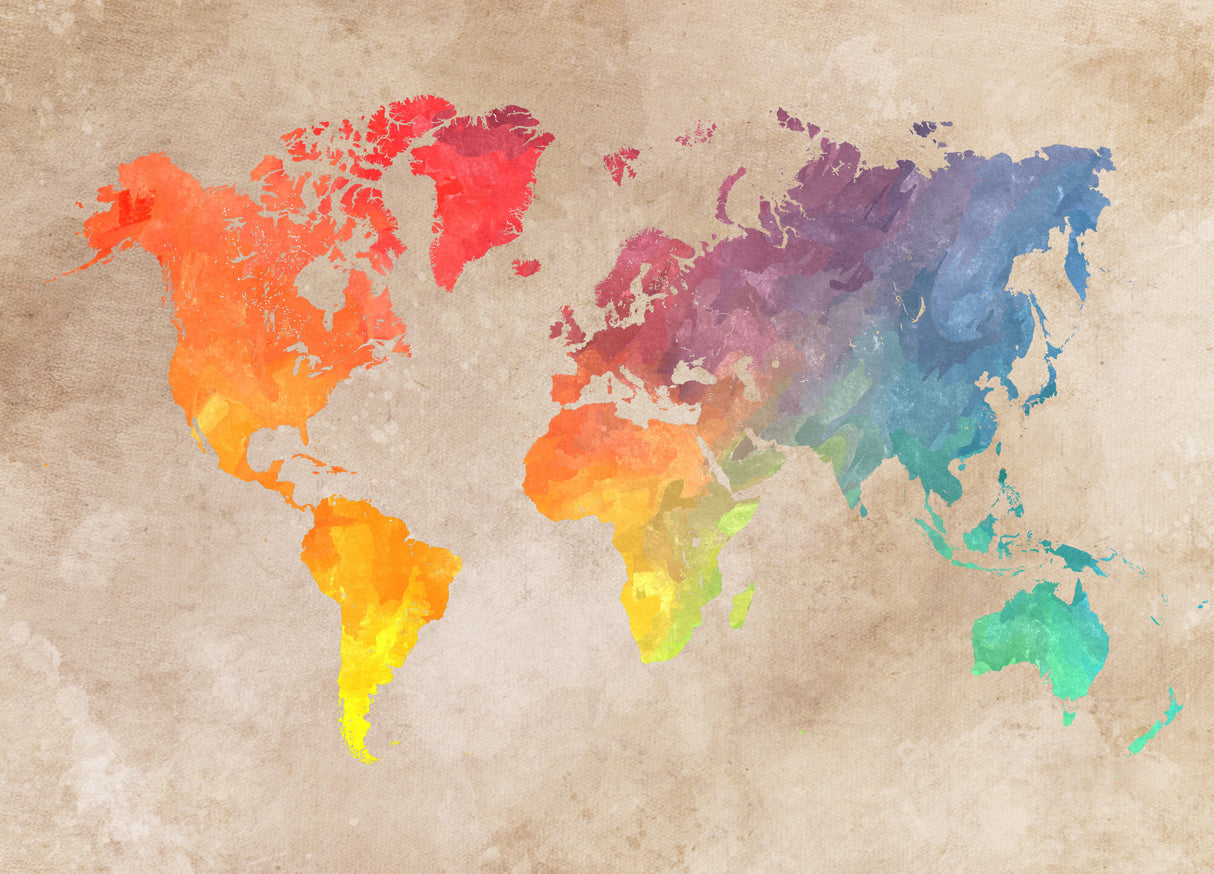 World map 43 Poster och Canvastavla