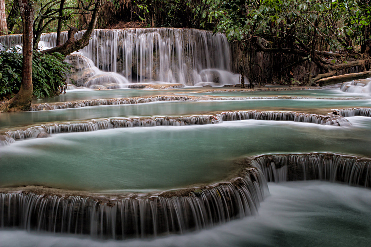 Natural swimming pool in Laos Poster och Canvastavla