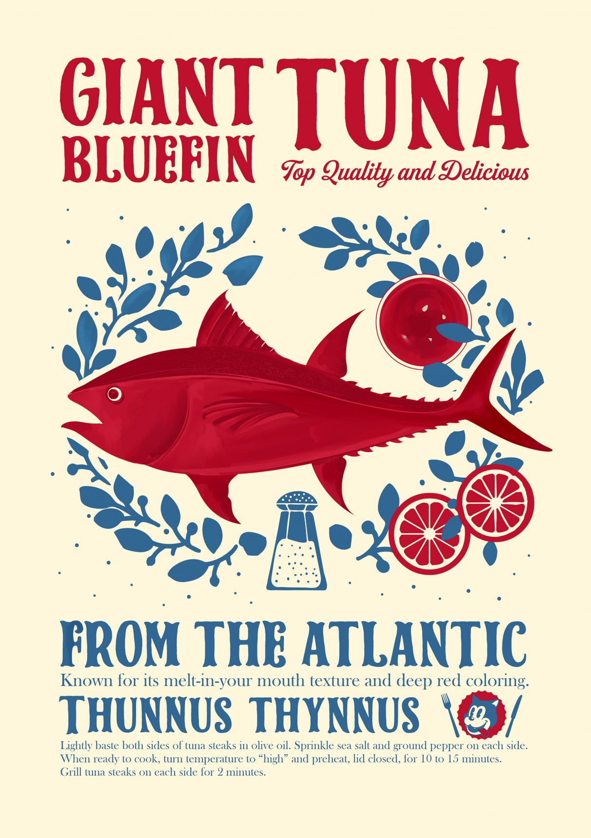 Tuna kitchen print Poster och Canvastavla