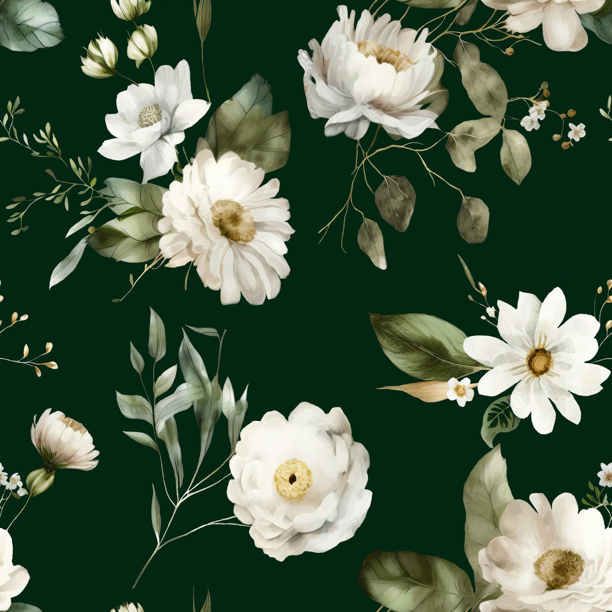 Wall Mural Wh 1 4096 Green Poster och Canvastavla