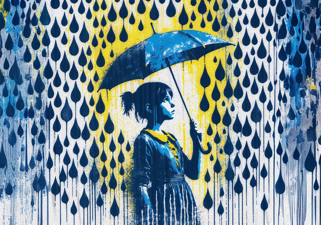 Umbrella Girl Poster och Canvastavla