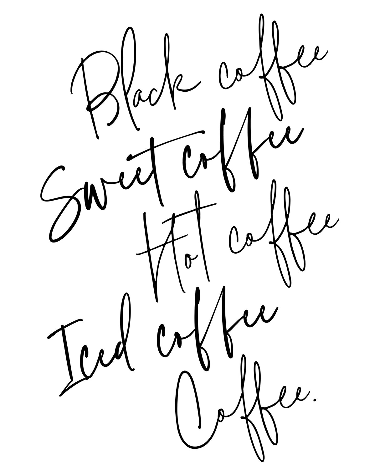 Just coffee Poster och Canvastavla