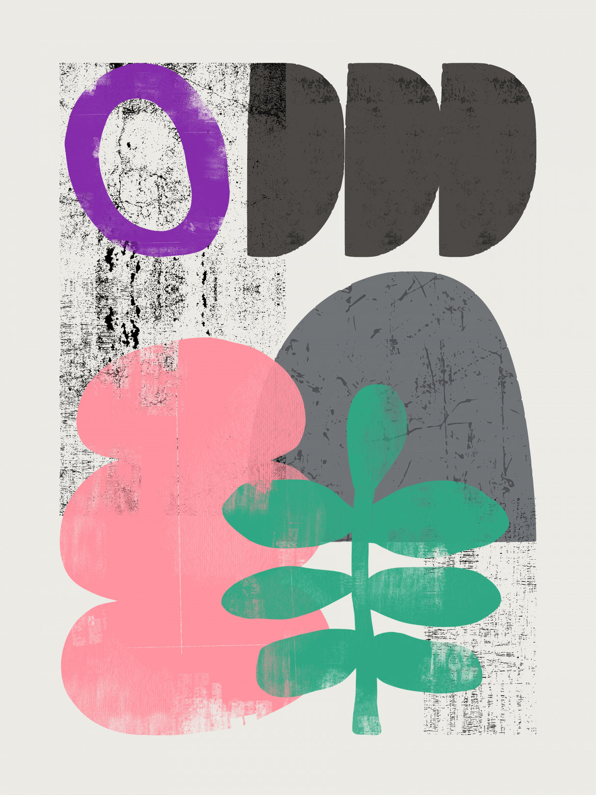 Nature Abstract Cut Out Poster och Canvastavla
