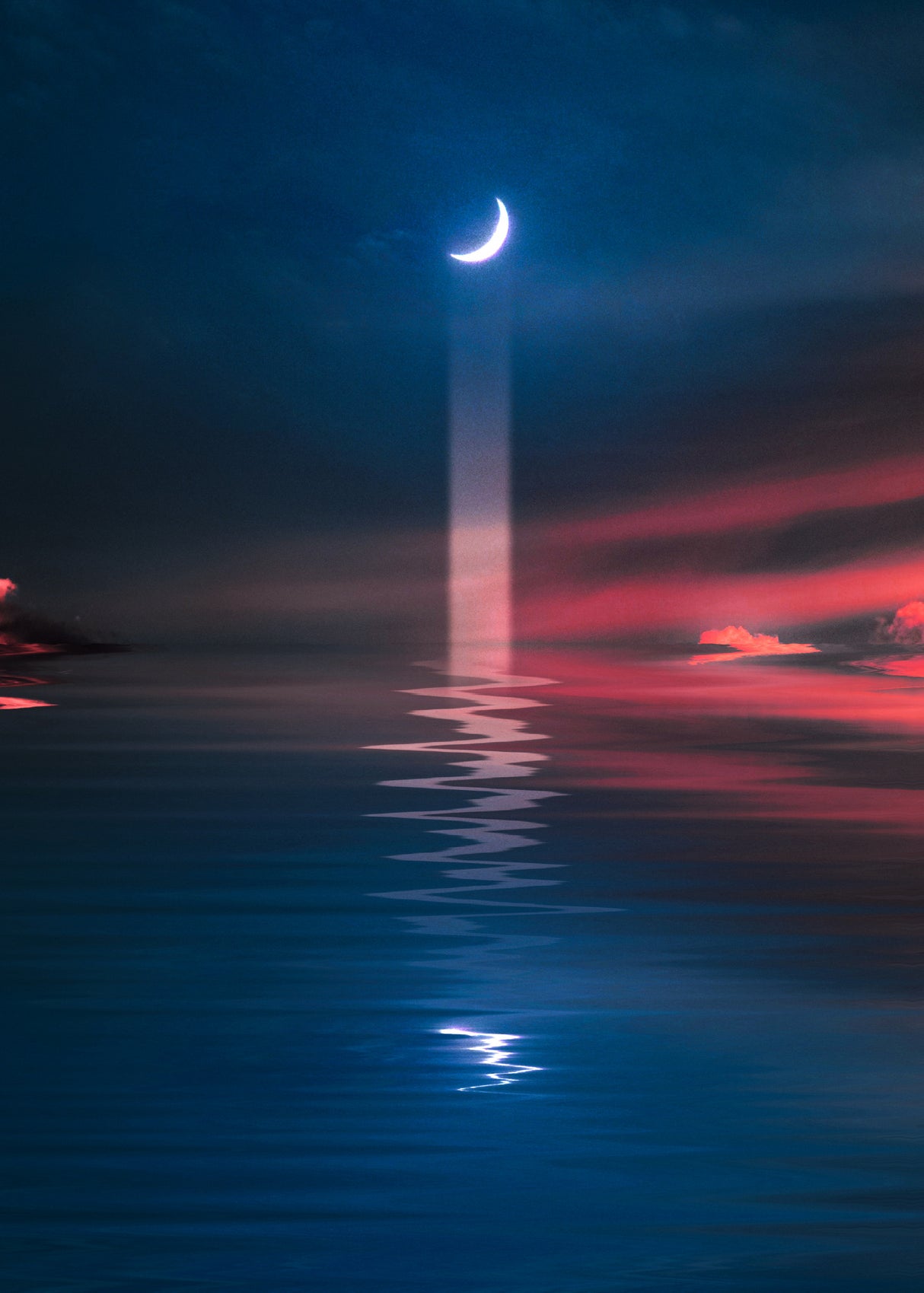 Moon Reflection Poster och Canvastavla