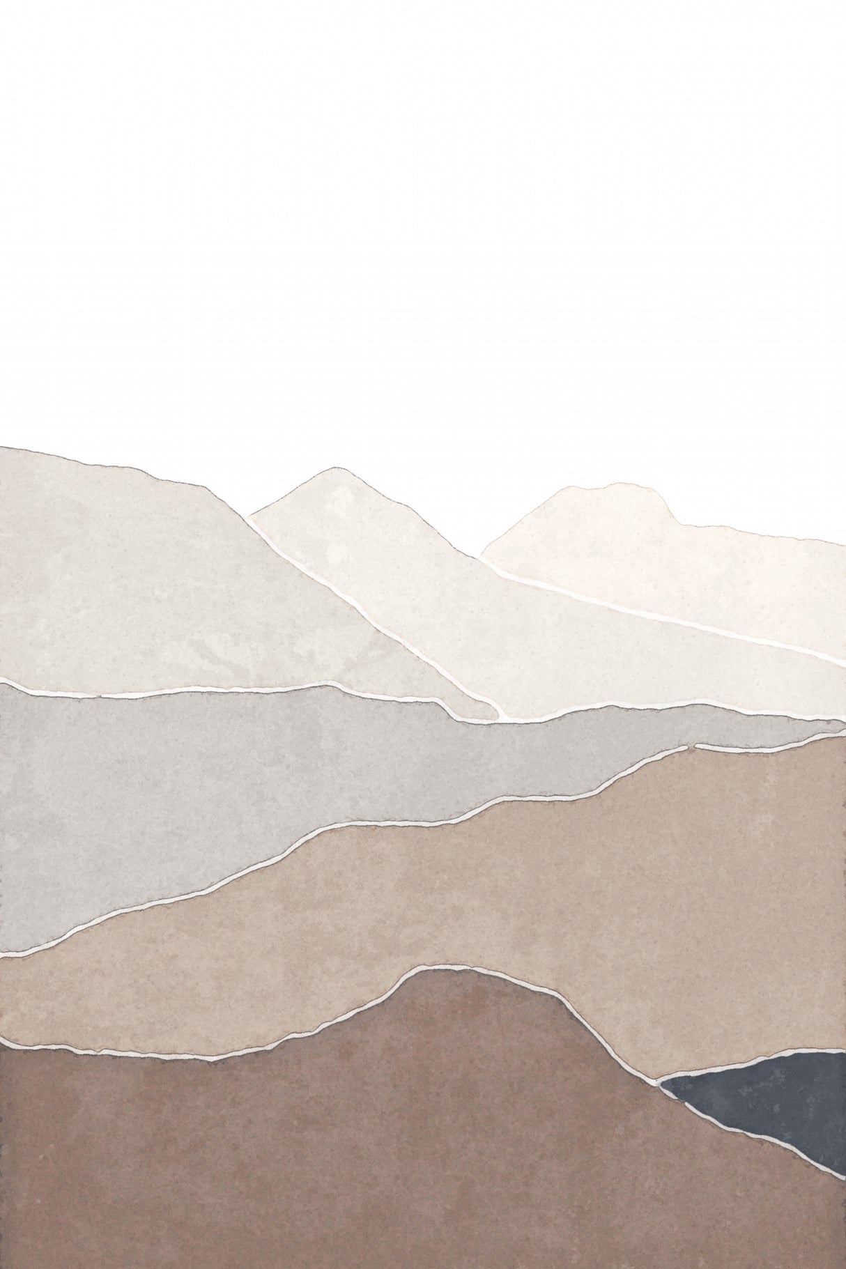 Mountain and lake Poster och Canvastavla