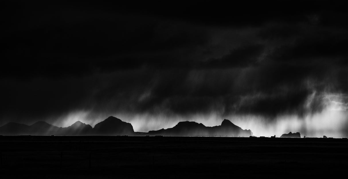 Passing storm over the Westmanayer Islands Poster och Canvastavla