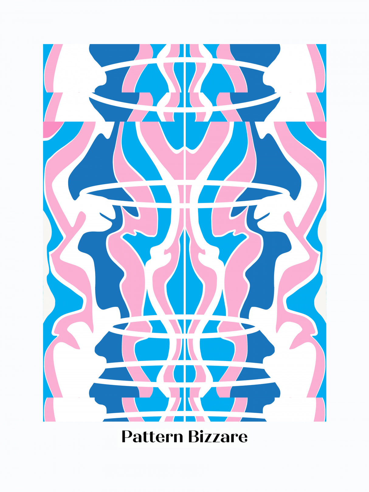 Pattern Bizarre In Blue Poster och Canvastavla