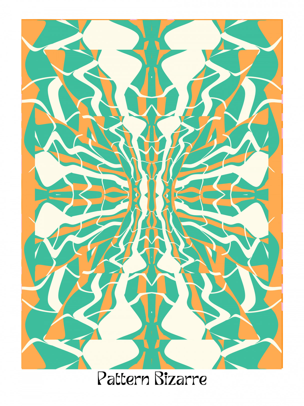 Pattern Bizarre Fluid Psychedelic Poster och Canvastavla