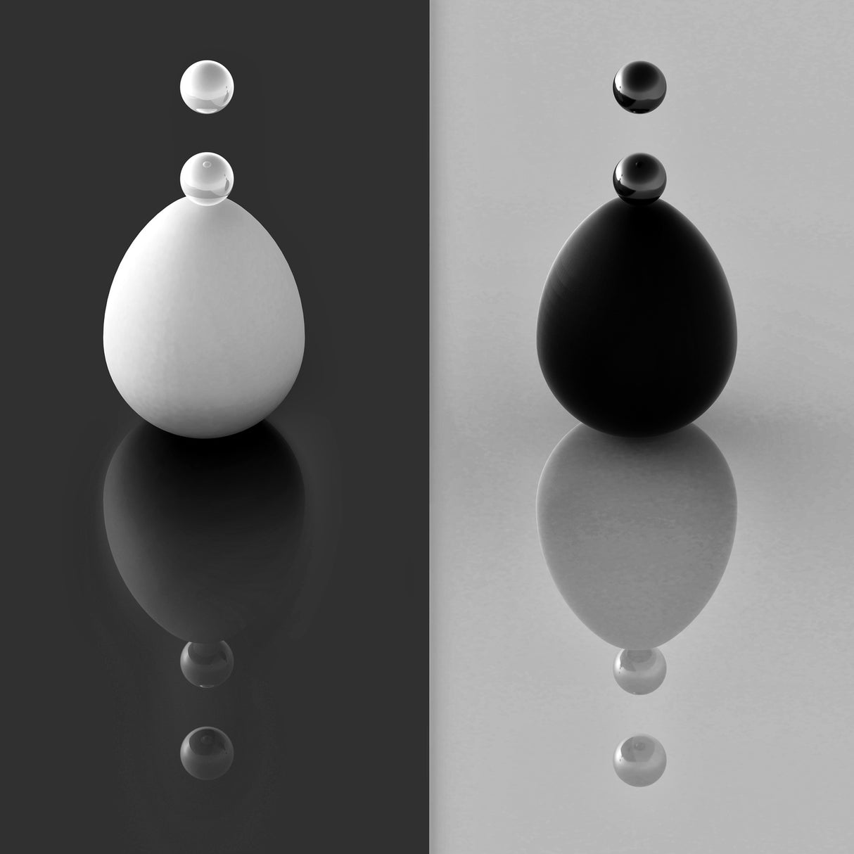 Yin Yang Eggs Poster och Canvastavla