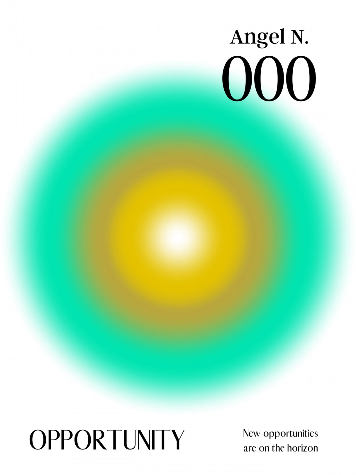 Angel Number 000 Poster och Canvastavla