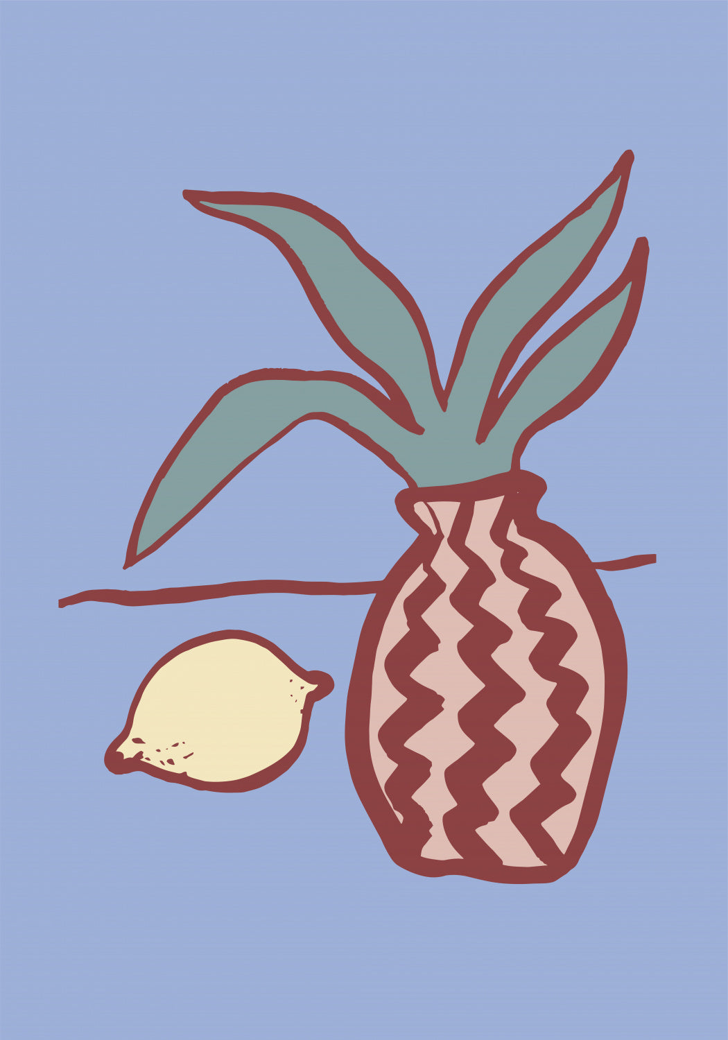 Blue Lemon Poster och Canvastavla