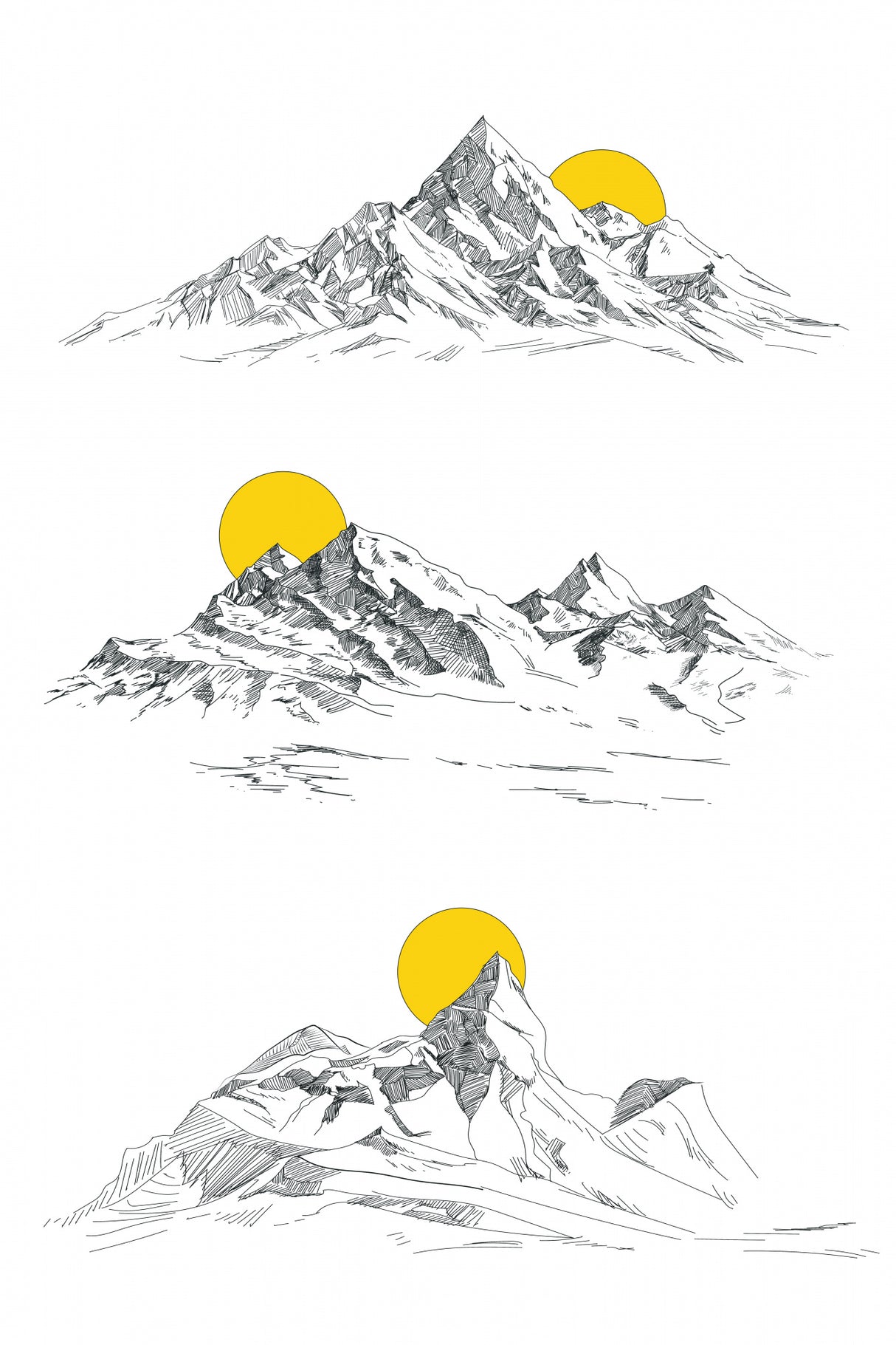 Sunny Mountains Poster och Canvastavla