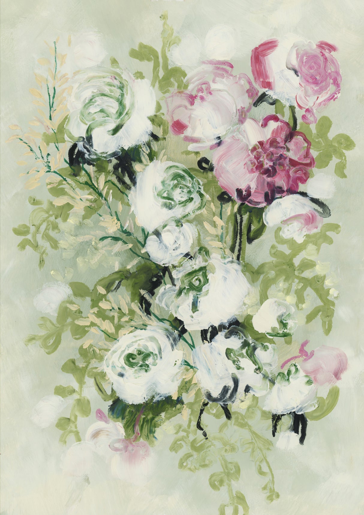 Haneul painterly bouquet Poster och Canvastavla