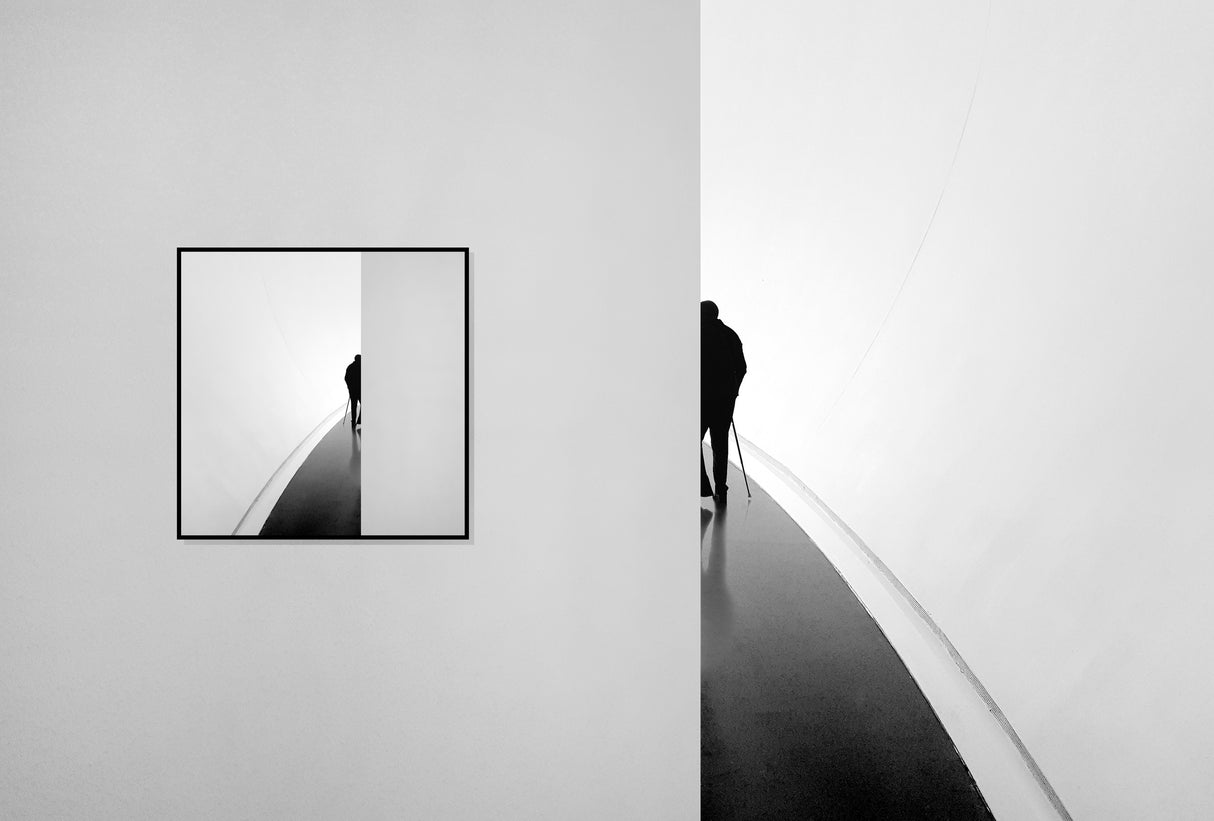 The museumvisitor twice Poster och Canvastavla