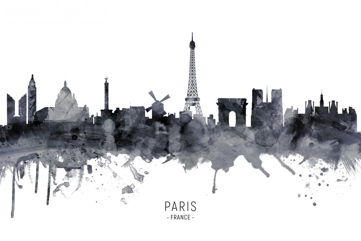 Paris France Skyline Poster och Canvastavla