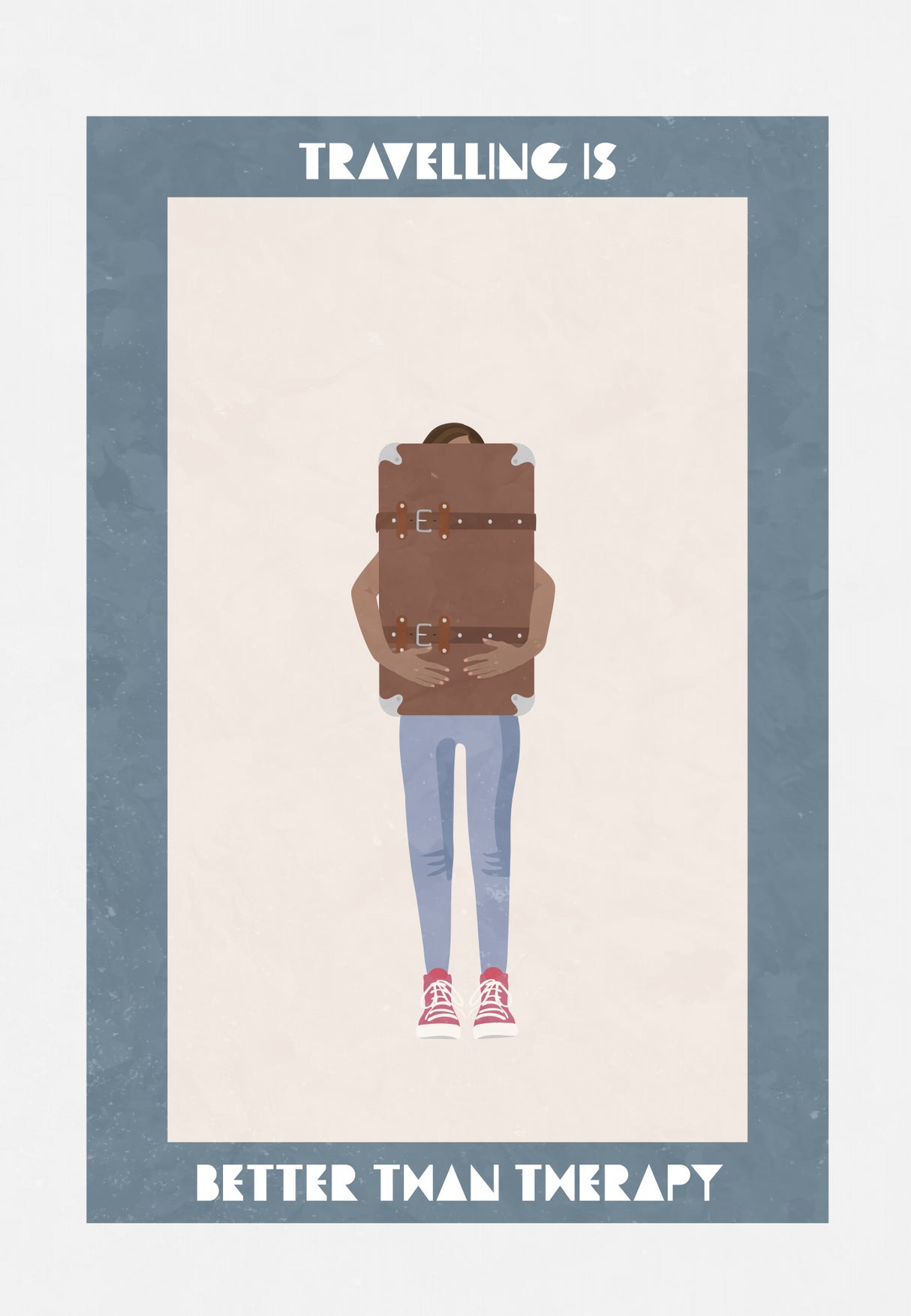 Travelling is better than therapy Poster och Canvastavla