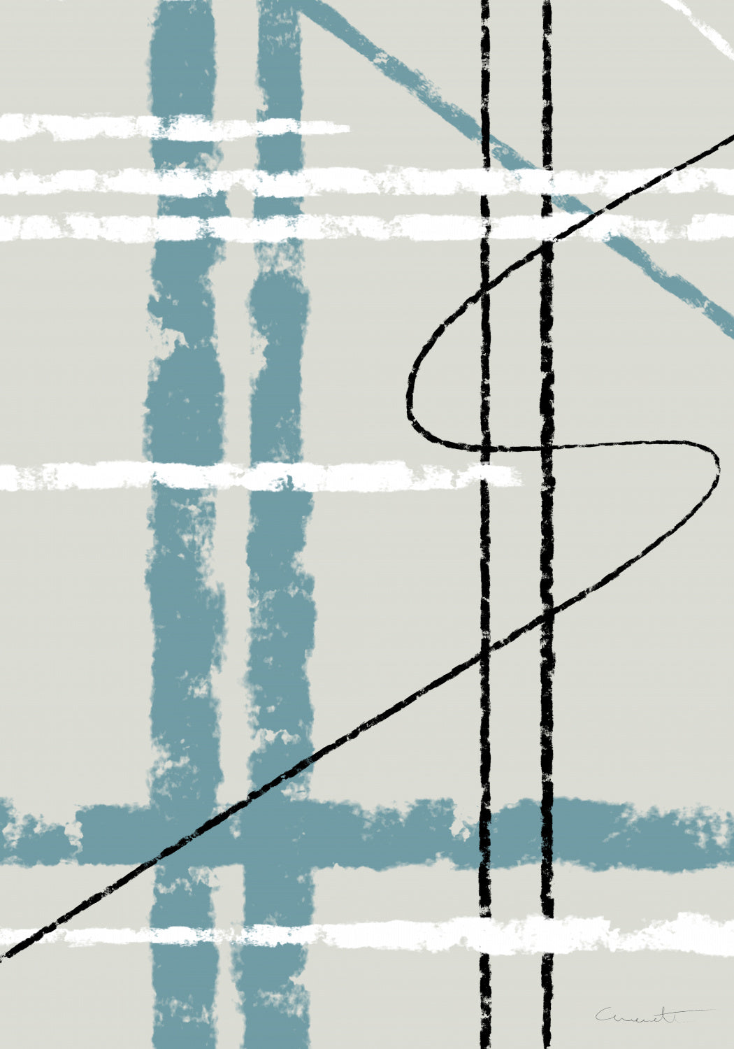 Messy Lines Poster och Canvastavla