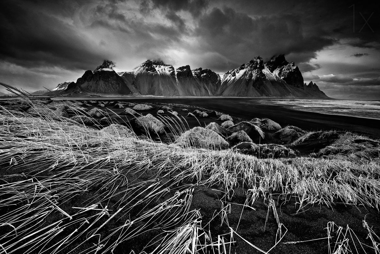 Stokksnes dunes and mountains Poster och Canvastavla