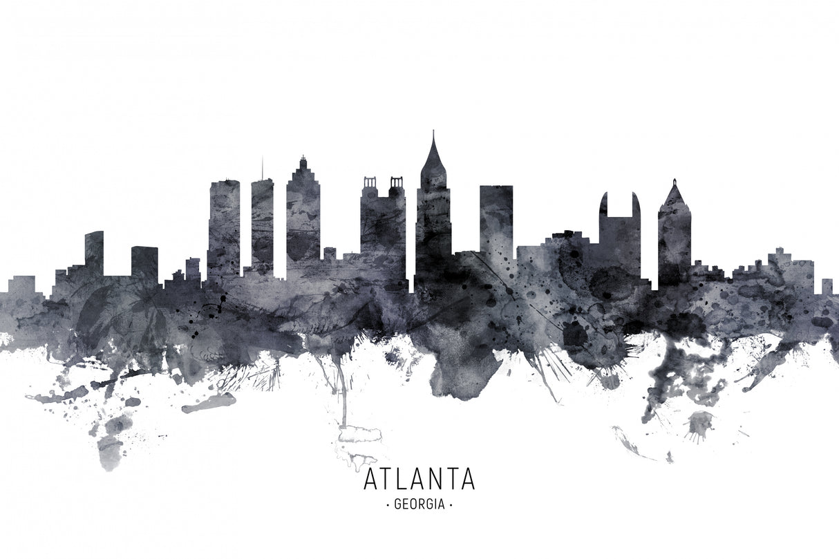 Atlanta Georgia Skyline Poster och Canvastavla