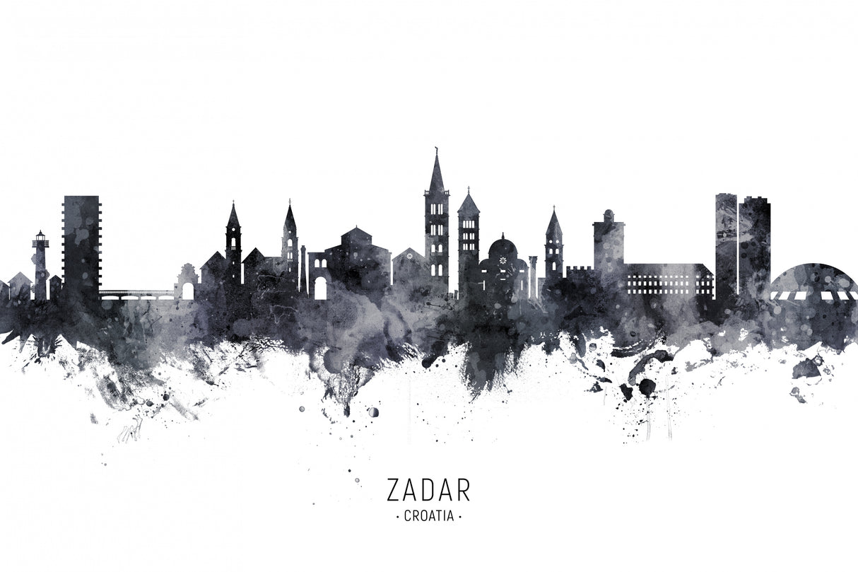 Zadar Croatia Skyline Poster och Canvastavla
