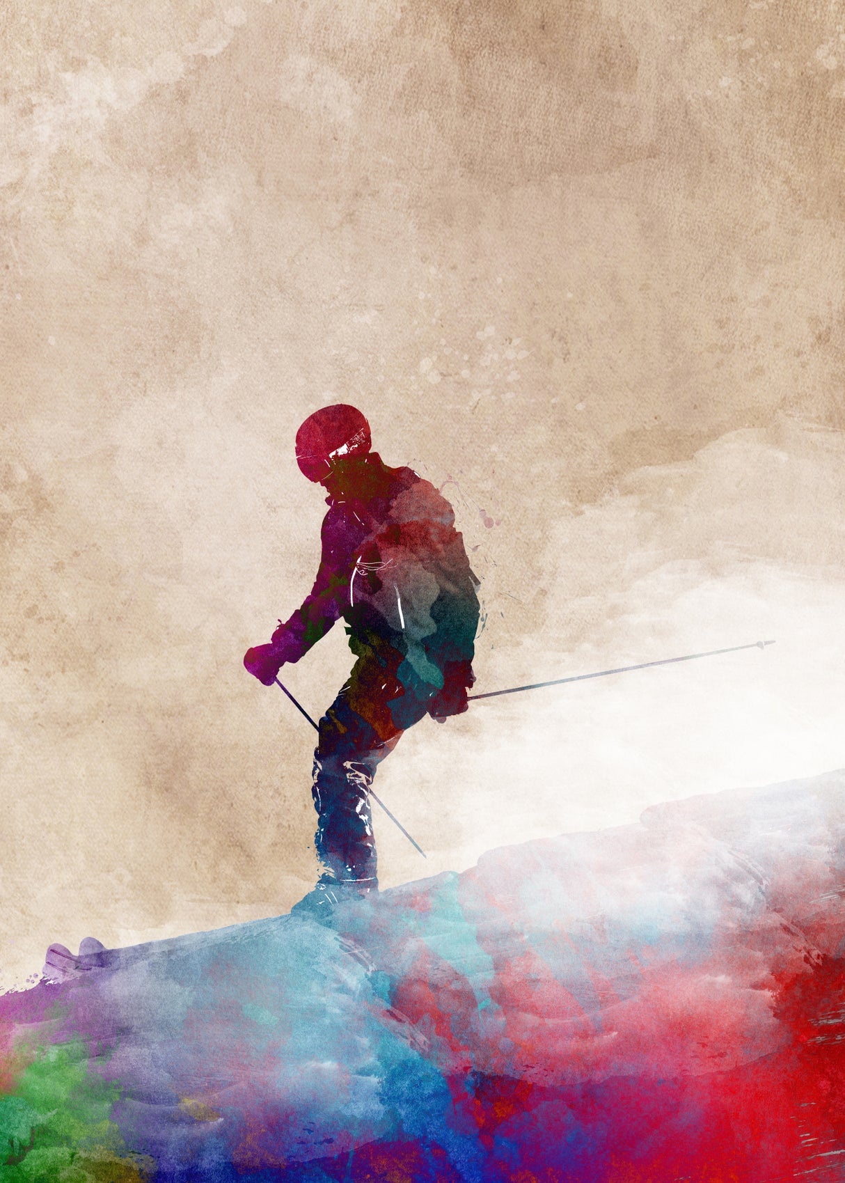 Ski Sport Art 2 Poster och Canvastavla