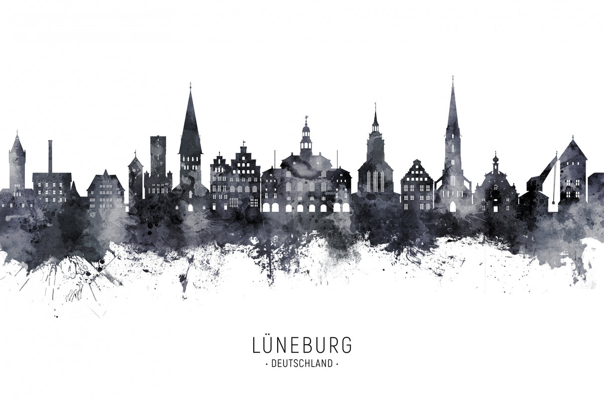 Lüneburg Germany Skyline Poster och Canvastavla