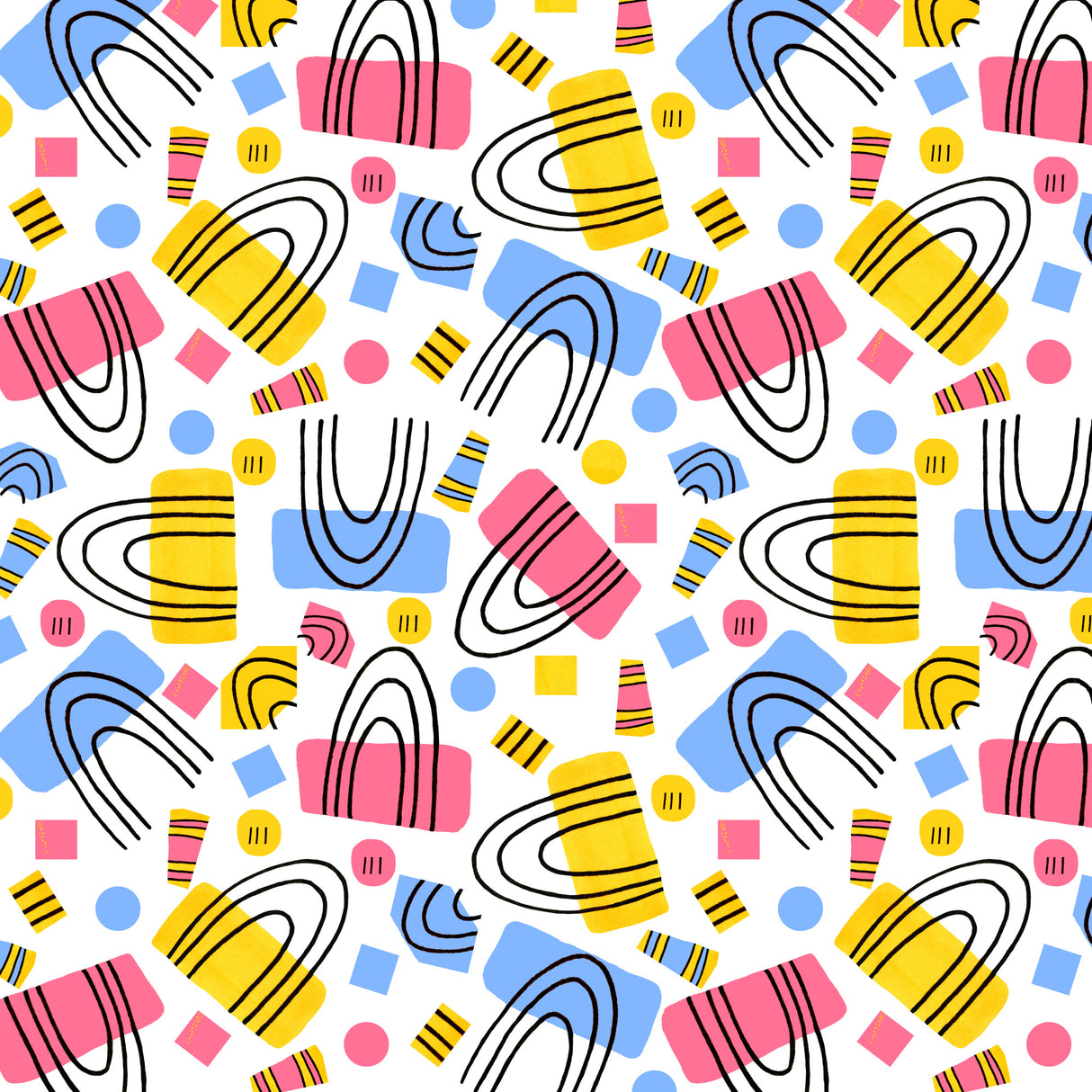 Horizon Rainbows Yellow Blue Pink Poster och Canvastavla