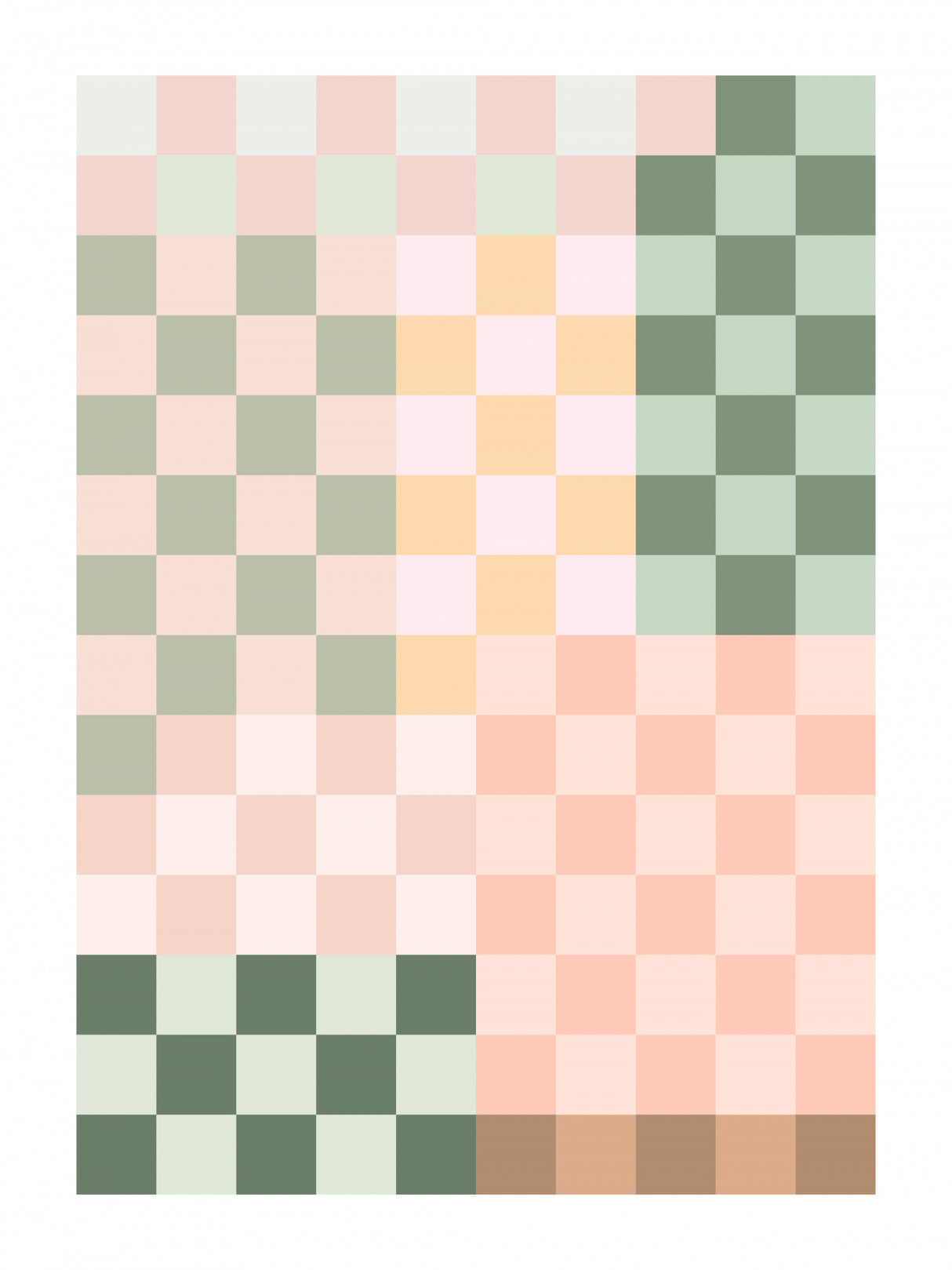 3x4 Aspectratio Pinkgreen16 Poster och Canvastavla