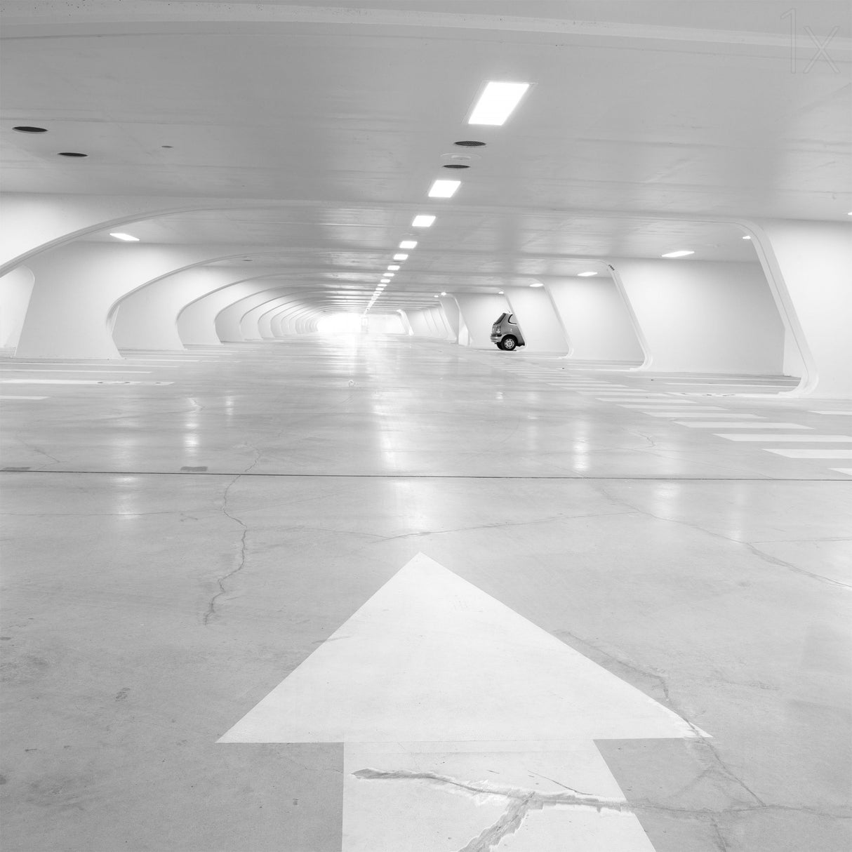 Parking, Liège-Guillemins Railway Station, Belgium Poster och Canvastavla