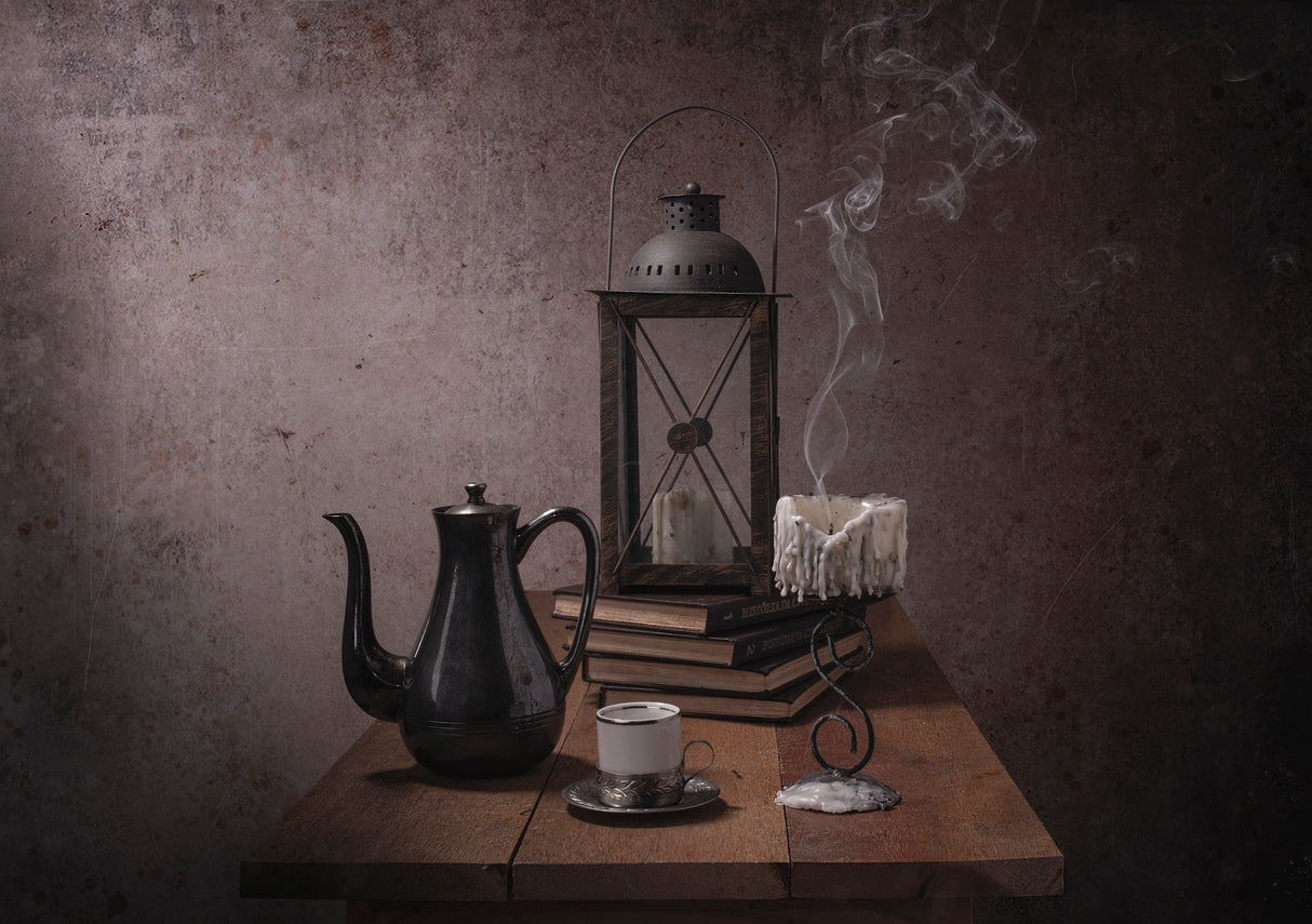 It's already dawn! Blow out the candle ... Poster och Canvastavla