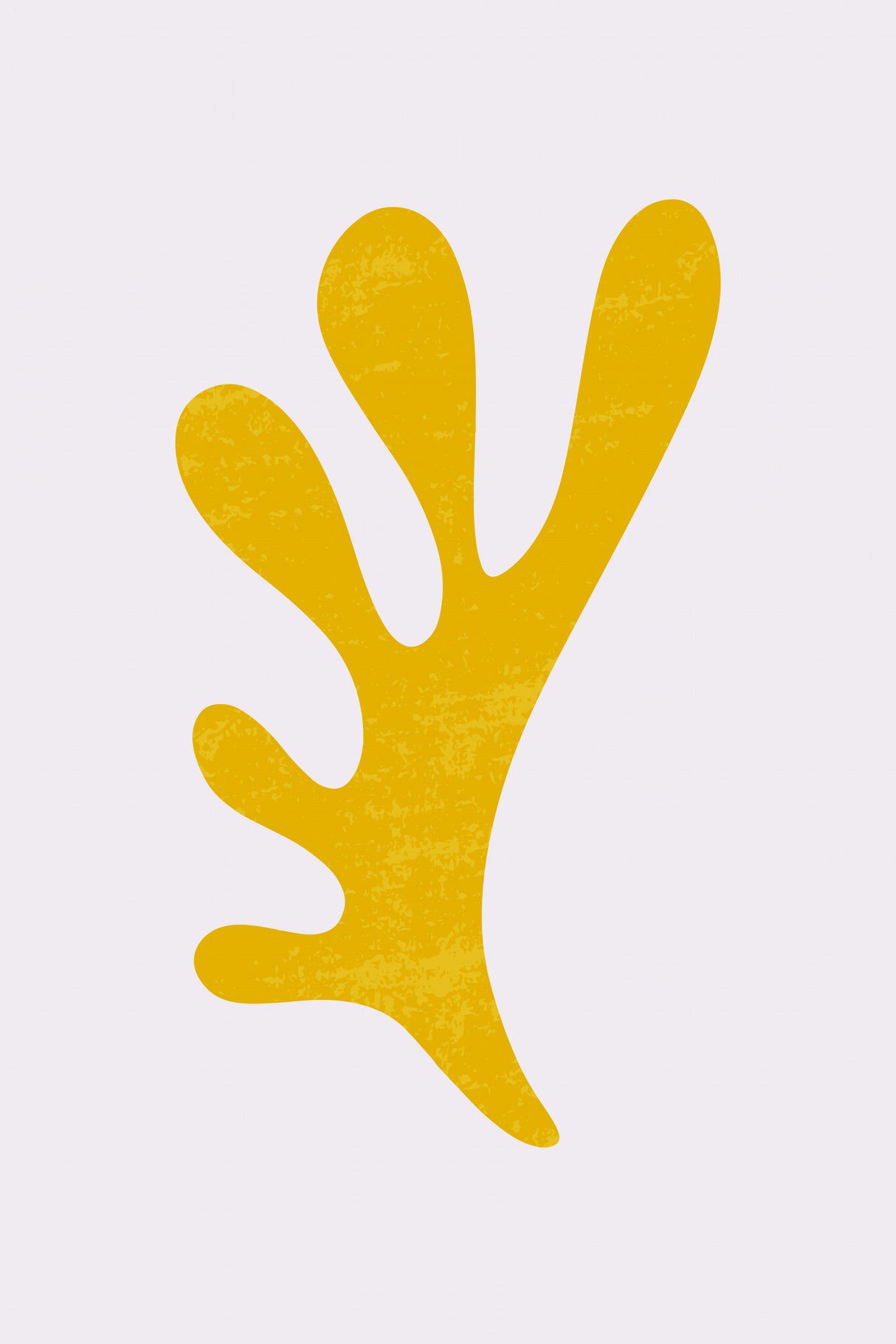 Abstract Yellow Algae Poster och Canvastavla