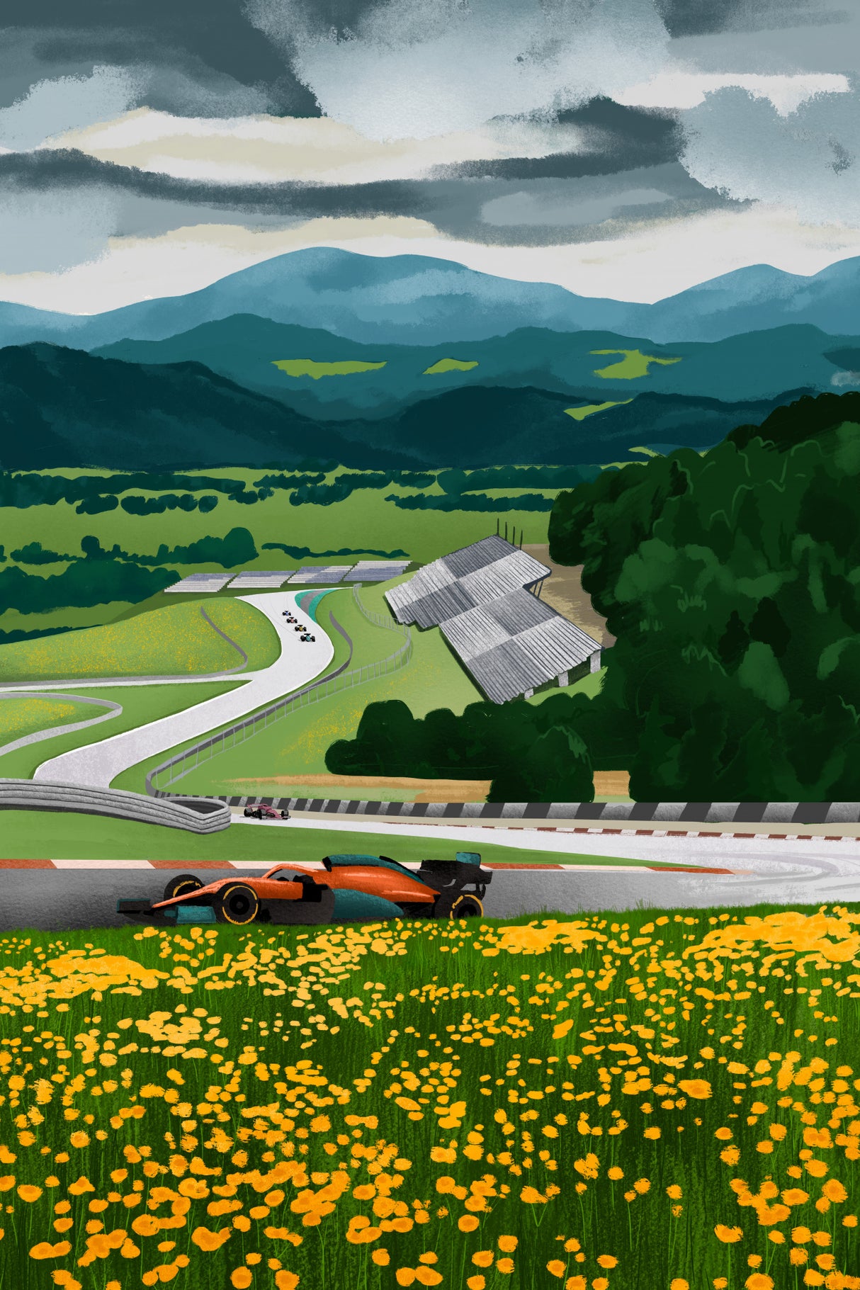 Racetrack of Austria Poster och Canvastavla