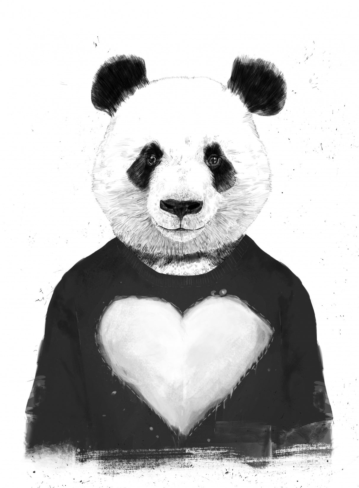 Lovely Panda Poster och Canvastavla