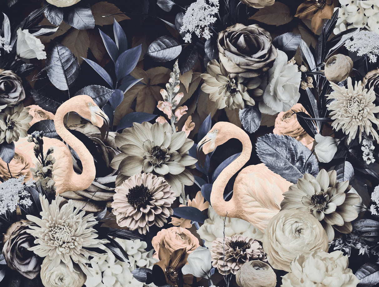 Flamingo Garden No4 Poster och Canvastavla