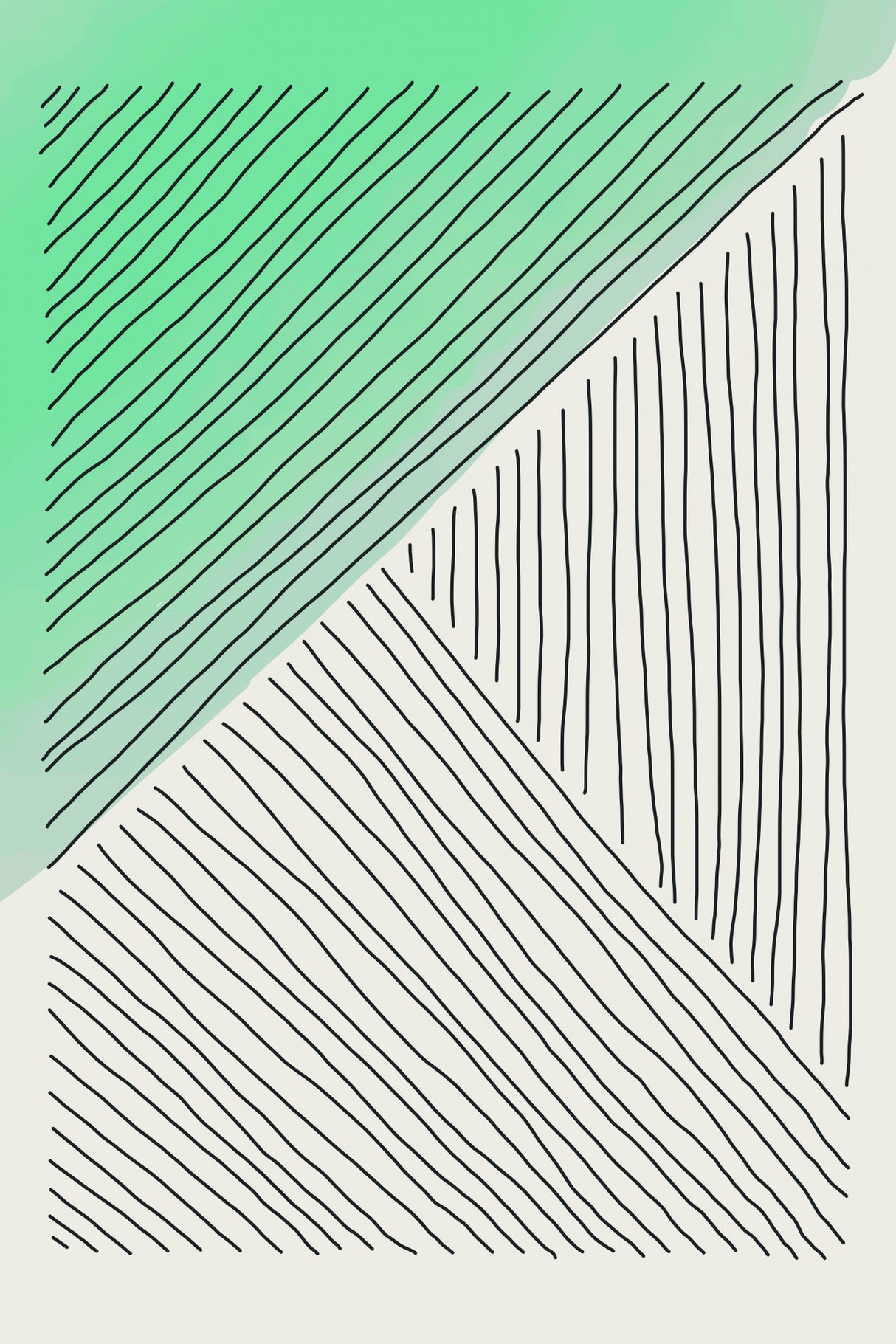 Green Minimalism #6 Poster och Canvastavla